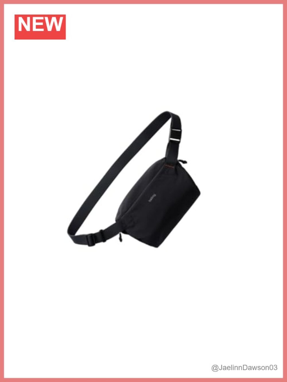 Lightweight Recycled Nylon Crossbody Sling Bag with Expandable Gusset